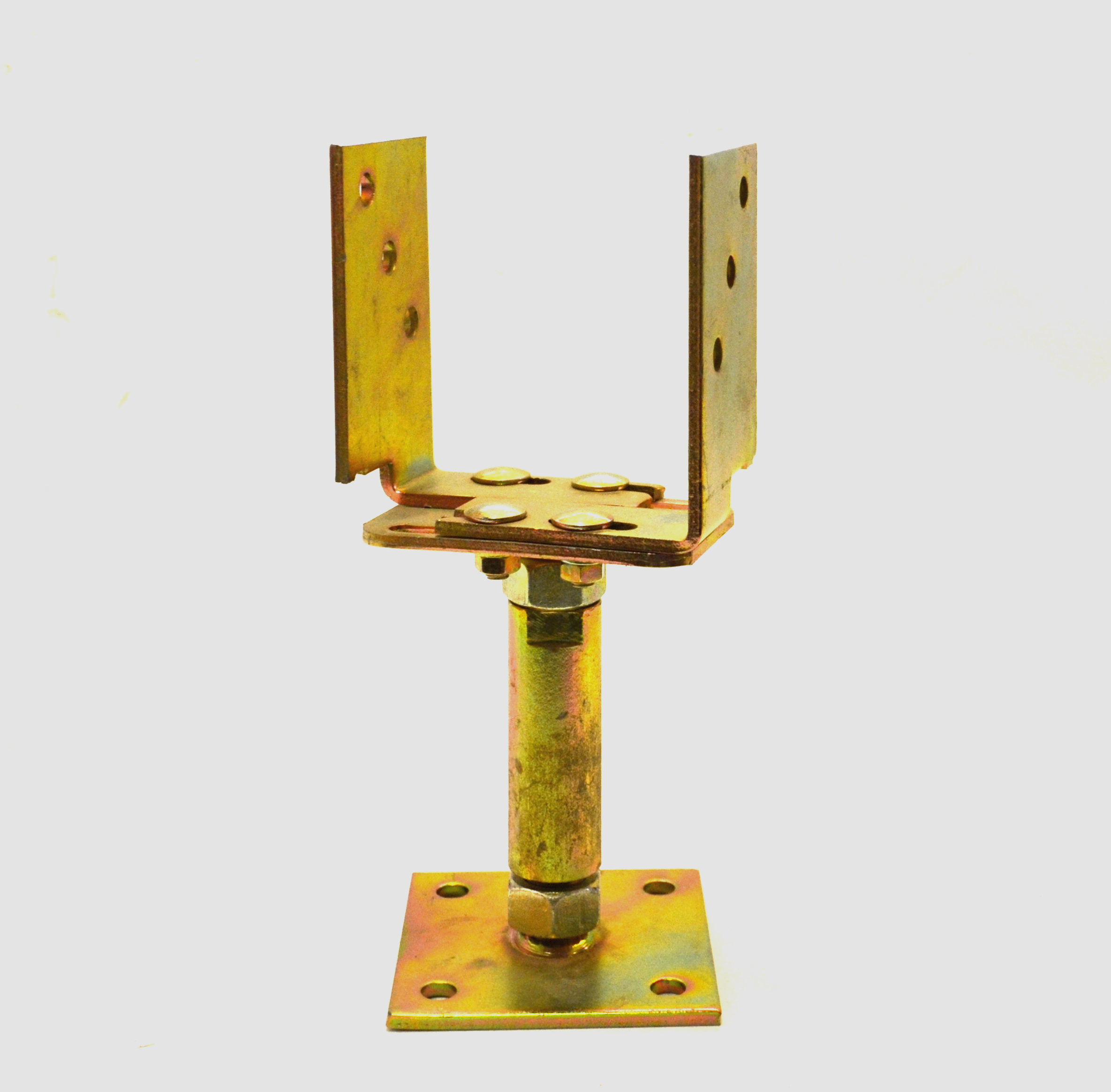 Paalanker U verstelbaar H 14/20cm & B 7/16 verzinkt